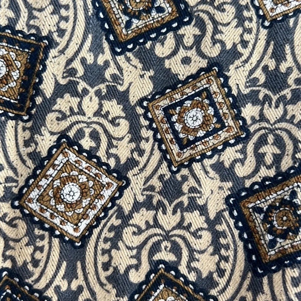 Brocade Stamp Flannel Cotton Men’s Shirt L - Picture 3 of 9